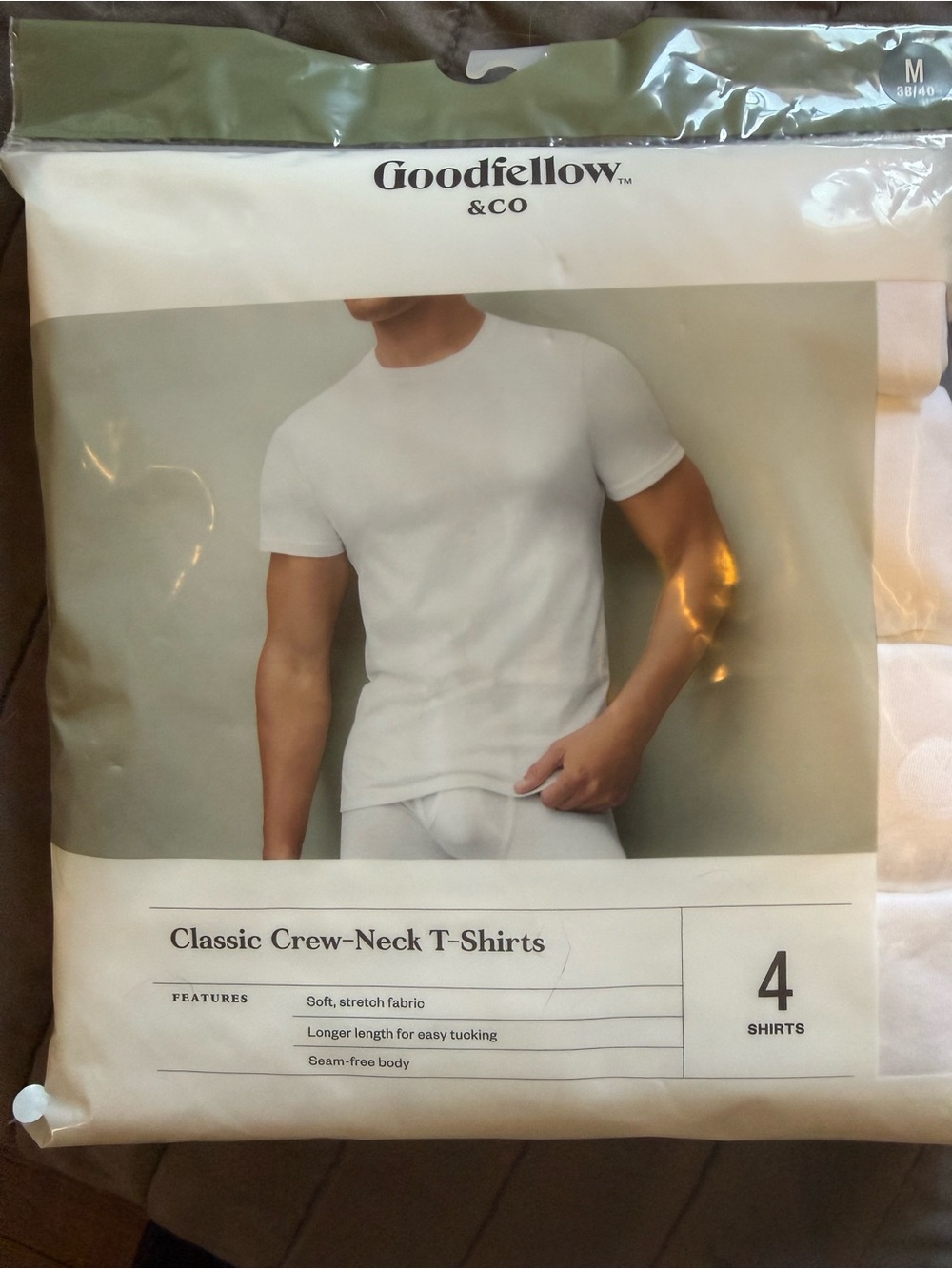 Goodfellow & Co Men’s White Classic Crew-Neck Undershirt Pack